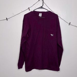 Burgundy PINK long sleeve shirt